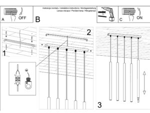 Miniatura 8 - Návod k montáži lamp závěsných LED z betonowymi stínidly