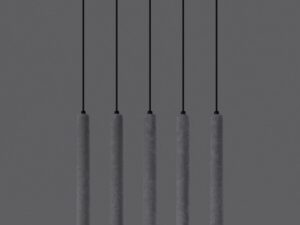 Miniatura 5 - Šedá závěsná LED lampa z betonowymi cylindrami, industriální styl