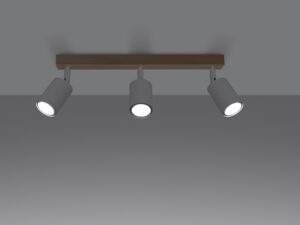 Miniatura 2 - Dřevěná lišta se třemi bílými reflektory LED v aranžmá noční