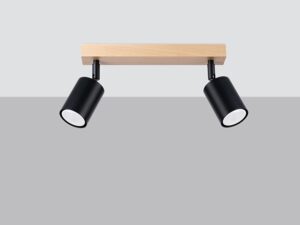 Miniatura 2 - Moderní stropní lampa s černými reflektory ve stylu loftovém