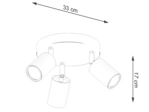 Miniatura 11 - Schéma stropní lampy se třemi reflektory