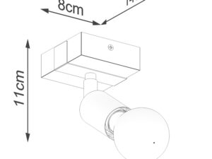 Miniatura 7 - Wymiarowanie oprawy nástěnné o šířky 14 cm a výšky 11 cm