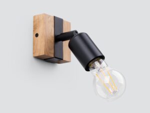 Miniatura 1 - Oprawa punktowa z žárovkou Edison na dřevěné kostce