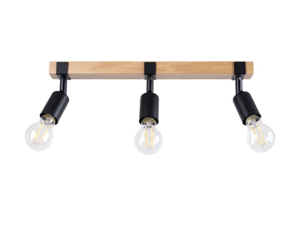 Stropní lampa se třemi žárovkami ve stylu loftovém