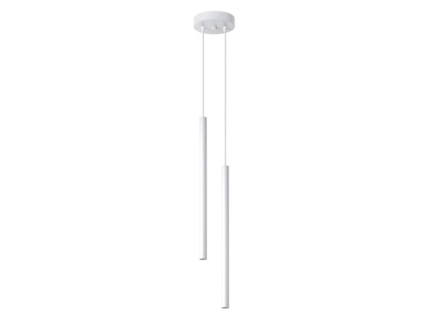 Minimalistická LED lampa s bílými cylindrami v uspořádání pionowym