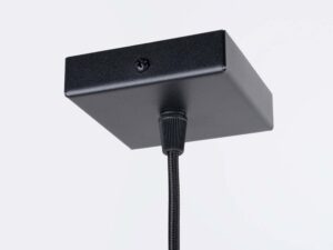 Miniatura 4 - Černý kovový podsufitowy úchyt lampy z tekstylnym kablem