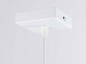Miniatura 10 - Bílá kovová stropní krytka lampy z przewodem tekstylnym a mocowaniem